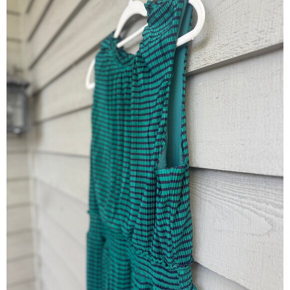 Draper James XL Green Stripe Pleated Midi Dress - Picture 9 of 9